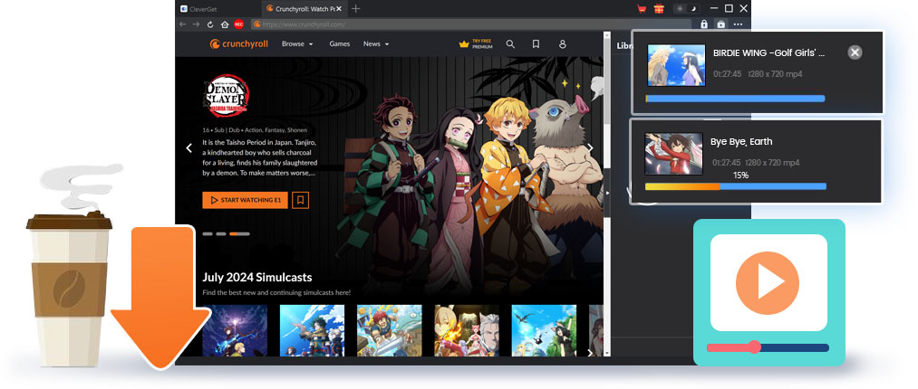 Crunchyroll Downloader features