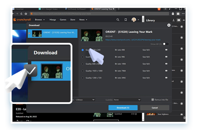 Crunchyroll Downloader Step3